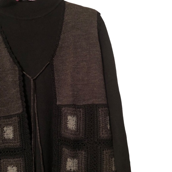 Nina Leonard Sweater Dress with Vest - Picture 4 of 13